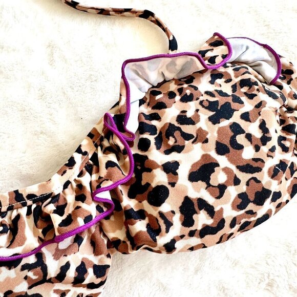 Cheetah Print Bikini Top - Size Small - Picture 4 of 5